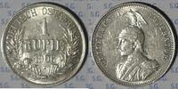 Deutsch Ostafrika 1 Rupie Emperor William II -