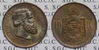 Brasilien 10 Reis Emperor Pedro II -