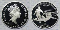 Cook-Inseln 50 Dollars Soccer World Cup - 1990 -