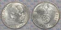 Drittes Reich 5 RM Hinderburg with Swast. -