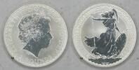 2 Pounds 1998 Grossbritannien (Britannia) Königin Elizabeth II. - Britannia Stgl., leicht fleckig