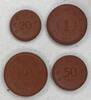 Deutsche Freistadt Sachsen 20 pfg bis 2 Mark Böttger stoneware -