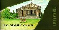 Gibraltar 8 x Olympiade 1 Crown 1991 Original Folder for the XXV Olympics in Barcelona -