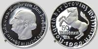 Deutschland, Provinz Westfalen 50 Millionen Mark in Sterling Silver State emergency money -