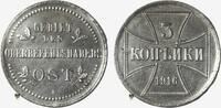 Nebengebiete, Oberbefehlshaben Ost 3 Kopeken 1916-A vz/St., ohne Korrosion! 89,00 EUR  + 10,00 EUR frais d'envoi