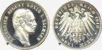 Kaiserreich Sachsen 3 Mark König Friedrich August III. -