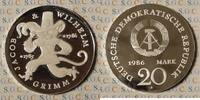 DDR 20 Mark 1986-A 200th Anniv. of the Grimm Brothers PP im Kapsel 395,00 EUR  + 10,00 EUR frais d'envoi