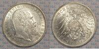 Kaiserreich, Württemberg 5 RM 1908 F King Wilhelm II fast Stgl. 159,00 EUR  + 10,00 EUR frais d'envoi