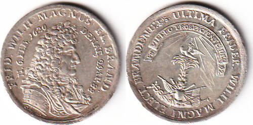 Deutschland, Silbermedaille,von J.P. Schultz, RR, Brandenburg-Preussen, Friedrich Wilhelm, 1640-1688
