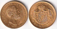 Schweden, 20 Kronen, 1890, K&ouml;nig Oskar II.,1872-1907, fast stempelglanz, 1330,00 EUR  + 10,00 EUR frais d'envoi