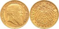 Baden 10 Mark Gold Friedrich I. 1856-1907. -