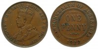 Australien 1 Penny 1922 Br Georg V ss
