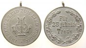 Musik tragbare Medaille -- In Freud und Leid zum Lied bereit, für 25 jährige Treue, ca. 28,5 MM -