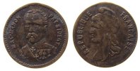 Frankreich Medaille Messing Mac Mahon Patrice de (1808-93) - General und Präsident, ca. 22 MM, entfernte Öse -