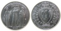 San Marino 5 Euro Ag drei Grazien -