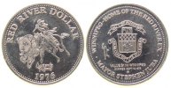 Kanada 1 $ Ni Winnipeg, Red River Dollar, Reiter, Beizeichen Fackelträger /33 MM -