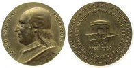 Weimarer Republik Medaille Bronze Zinzendorf Nikolaus Ludwig Graf von (1700-1760), auf das 200jährige Gründungsjahr der Herrnhuter Brüdergemeinde, Brustild -
