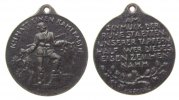 Weimarer Republik tragbare Medaille Eisenguß Spende für Kriegsgräber, stehender Soldat - Ich hatt einen Kameraden / Mehrzeiler, v. Hosaeus, ca. 33,5 MM -