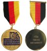 Schützen nach 1945 Teilnehmermedaille am Band -- Deutsche Meisterschaften - Sportschießen, für treue Mitarbeit, ca. 40 MM -
