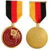 Schützen nach 1945 Teilnehmermedaille am Band -- Deutsche Meisterschaften - Sportschießen, für treue Mitarbeit, ca. 40 MM -