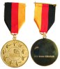 Schützen nach 1945 Teilnehmermedaille am Band -- Deutsche Meisterschaften - Sportschießen, für treue Mitarbeit, ca. 40 MM -