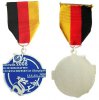 Schützen nach 1945 Teilnehmermedaille am Band -- Deutsche Meisterschaften - Sportschießen, im Olympiajahr Peking - Drache, ca. 40 MM -