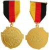 Schützen nach 1945 Teilnehmermedaille am Band -- Deutsche Meisterschaften - Sportschießen, für treue Mitarbeit, im Olympiajahr Peking - Drache, ca. 40 MM -