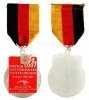 Schützen nach 1945 Teilnehmermedaille am Band -- Deutsche Meisterschaften - Sportschießen im Bogen, ca. 35,5 x 39,2 MM -