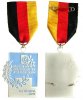 Schützen nach 1945 Teilnehmermedaille am Band -- Deutsche Meisterschaften - Sportschießen, im Olympiajahr, ca. 29,5 x 44,5 MM -