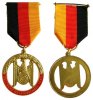 Schützen nach 1945 Teilnehmermedaille am Band -- Deutsche Meisterschaft 1987, für treue Mitarbeit, ca. 40 MM -