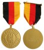 Schützen nach 1945 Teilnehmermedaille am Band -- Deutsche Meisterschaft 1989, für treue Mitarbeit, ca. 37,5 MM -