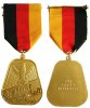 Schützen nach 1945 Teilnehmerplakette am Band -- Deutsche Meisterschaft 1990, für treue Mitarbeit, ca. 34 x 37 MM -