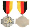 Schützen nach 1945 Teilnehmerplakette am Band -- Deutsche Meisterschaft 1999, ca. 43 x 35 MM -