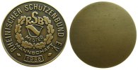 Schützen nach 1945 Medaille Messing Rheinischer Schützenbund, ca. 39 MM, einseitig -