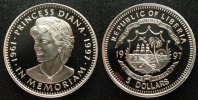 Liberia 5 Dollar KN Todestag Lady Diana -
