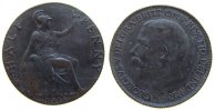 Großbritannien œ Penny Kupfer Georg V, nachträglich angebrachter Riffelrand, Spielstein (?), 5,25 Gramm -