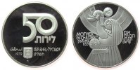 Israel 50 Lirot Ag 31.Jahrestag Unabhängkeit, Mutter mit Kind, zaponiert -