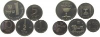 Israel 1,66 Sheqel div. 5 Werte, Piedfortsatz, lose -