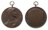 Sport tragbare Medaille Bronze Schimmy-Fox (Foxtrott) - Meisterschaft, i.d.B.Kl.f.M. 16.3.24 D.A.T.S.V.M, ca. 33,5 MM, kleiner Korrosionsfleck -