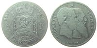 Belgien 2 Francs Ag Leopold II, 50 Jahre Staatsgründung -