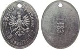 Städte tragbare Marke -- Düsseldorf Kreissparkasse - Schließfach-/Tresormarke (?) 1483, Reichsadler / Punzen, ca. 32,5 x 40,5 MM -