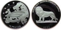 Kongo DR. 10 Francs Ag Europäische Union, etwas angelaufen -