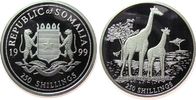 Somalia Republik 250 Shilling Ag Giraffen, minimale Flecken -