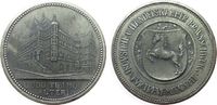 Städte Medaille Zinn Hannover - für treue Mitarbeit, Gebäude in der Perspektive - Quod Tibi Hoc Alteri / Wappen von Braunschweig, ca. 45,5 MM, P -