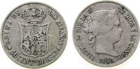 Spanien 40 Centimos Ag Isabel II -