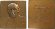 Personen Plakette Bronze Beck Max Vladimir (1854-1943), Ministerpräsident, vom Österreichischen Roten Kreuz an Ihren Präsidenten, Brustbild von vo -