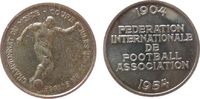 Schweiz Medaille Silber Rimet Jules (1873-1956) - 50 Jahre FIFA, Fußballspieler / Mehrzeiler, ca. 33 MM, ca. 14,96 Gramm, Patina -
