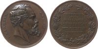 Personen Medaille Bronze Laube Heinrich (1806-1884) - auf seinen 70 Geburtstag, Schriftsteller, Publizist und Direktor des Burgtheaters in Wien, B -