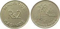 Casino Token zu 2 Rupien Messing Mauritius, Casino, Durchmesser 24 MM -