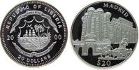 Liberia 20 Dollar Ag Madrid, etwas angelaufen -